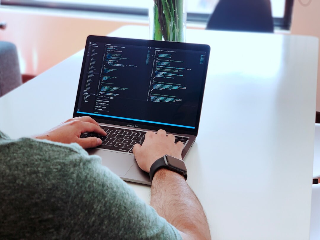 person using laptop with ai interface