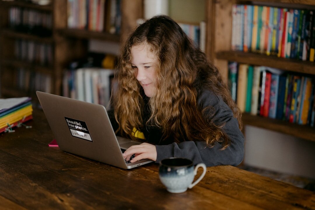 person learning online